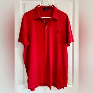 Polo Ralph Lauren Red Performance Polo Shirt 
Size XL